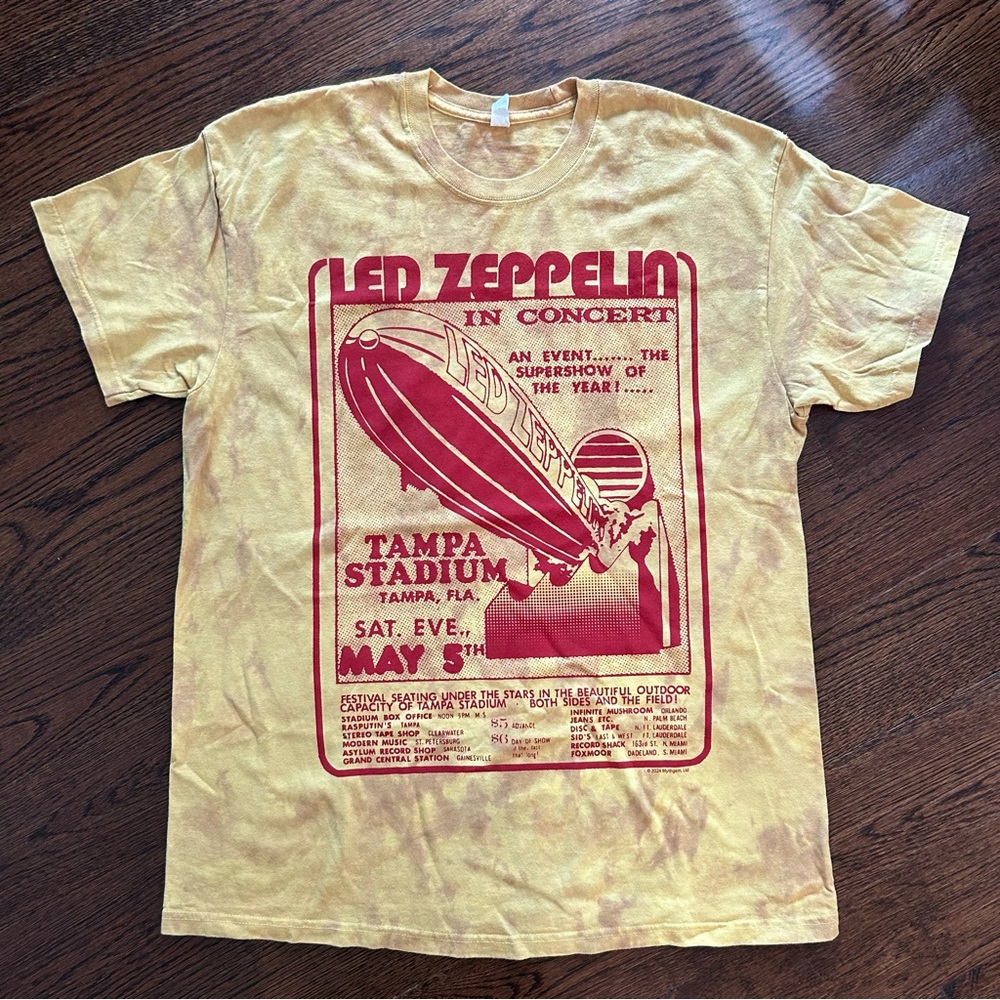Led Zeppelin Concert Tee – Tampa Stadium May 5th (Repro) | Size L